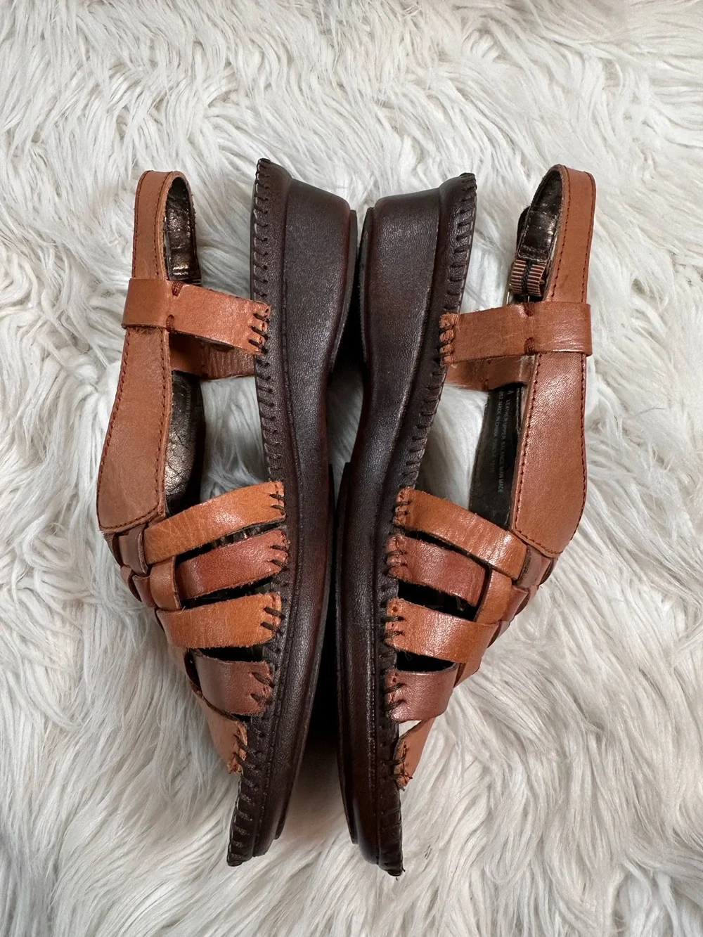 St. John’s Bay • Vintage Leather Woven Sandals